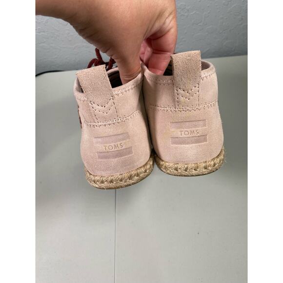 Toms Women's Bota Floral Embroider Blush Suede Booties Shoes Size 9.5 - Picture 6 of 8